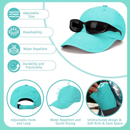 ZOORON Soft Brim Baseball Cap Low Profile Unstructured Dad Hat, Adjustable Washer Friendly Sport Hats for Golf Running - color: 1pack-sky Blue