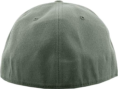 KBETHOS® Original 6 Panel Flat Brim True-Fit Fitted Cap - color: 05. Dark Gray, size: 7 1/8