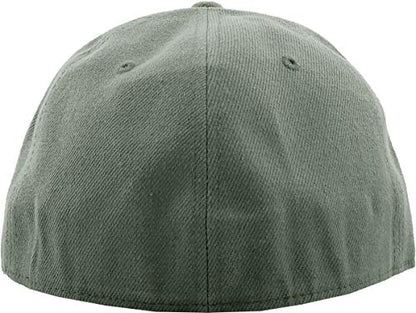 KBETHOS® Original 6 Panel Flat Brim True-Fit Fitted Cap - color: 05. Dark Gray, size: 7 1/8
