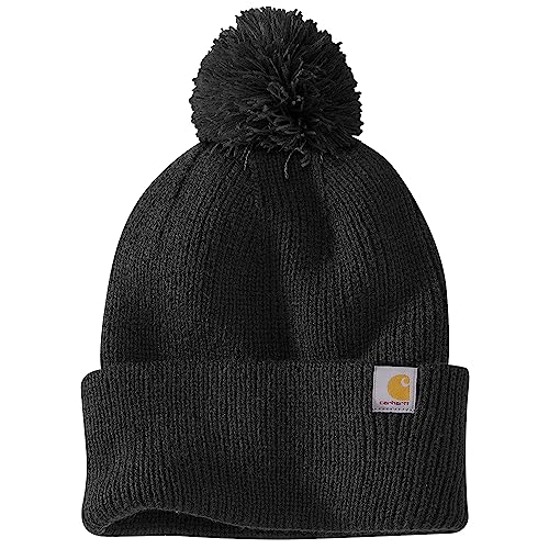 Carhartt Women's Knit Pom-Pom Cuffed Beanie - color: Black