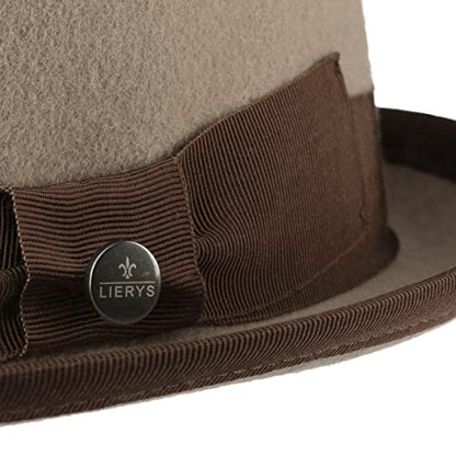 Lierys Diamond Crown Pork Pie Hat Women/Men | - color: Beige, size: 7 1/4-7 3/8