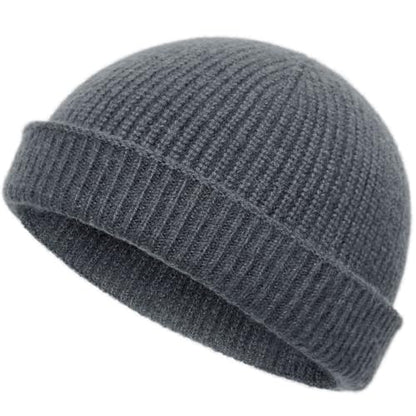 vidsel Thin Wool Fisherman Beanie Hat for Men Women Fall Winter Fashion Cap - color: 1-grey