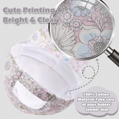 Peecabe Plain Toddler Baseball Hat Unisex Cotton Kids Trucker Hat Adjustable Baby Boys Sun Caps Girls Baseball Cap 1-5Y - color: Mix Flower, size: 6-24 Months