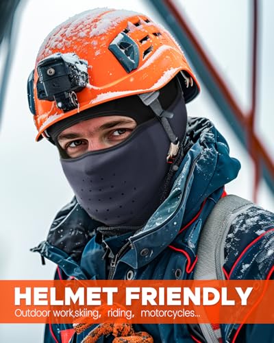 Ski Face Shiesty Mask Thermal Winter Balaclava for Men Women-Face Covering Mask for Cold Weather Skiing Motorcycle Fishing - color: Black