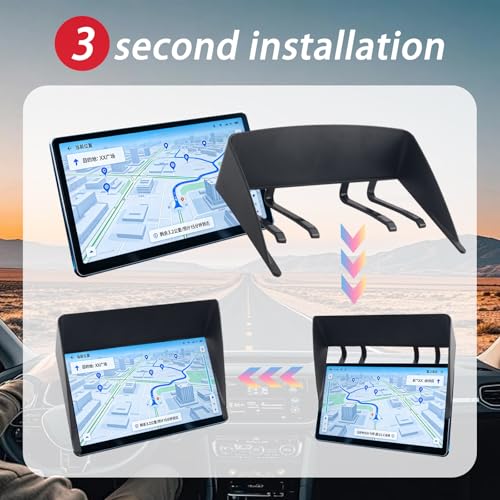 Anti-Glare Car Navigation GPS Sun Shade with Deep Hood Shield