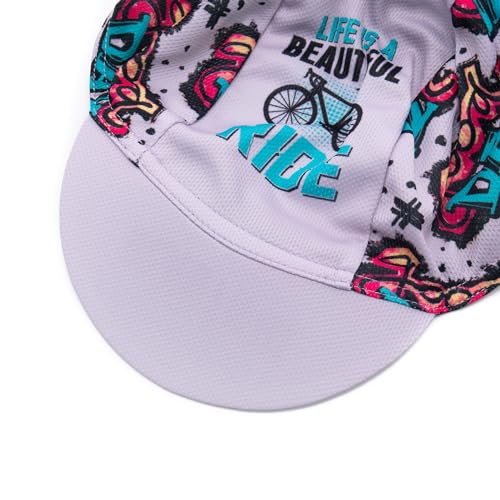Cycling Cap for Man and Woman Cycling Hat Under Helmet-Polyester Breathable Sweat Absorbent - color: Flo-19
