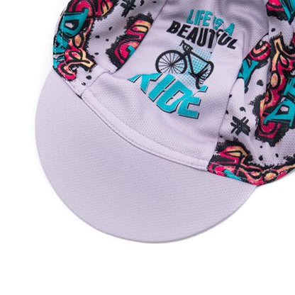 Cycling Cap for Man and Woman Cycling Hat Under Helmet-Polyester Breathable Sweat Absorbent - color: Flo-19