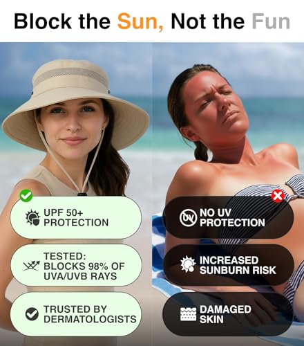 GearTOP Safari Hat for Men Sun Hats for Women UV Protection UPF 50+ Fishing, Gardening, Hiking Hat (22-23 1/2") - color: Beige & Army Green Standard 2 Pack
