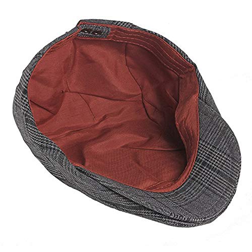 2 Pack Men's Cotton Flat Cap Ivy Gatsby Newsboy Hat - color: L