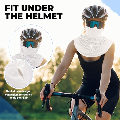 Funtery 4 Pack Cooling Balaclava Mask - color: Black, Dark Gray, Light Gray, White