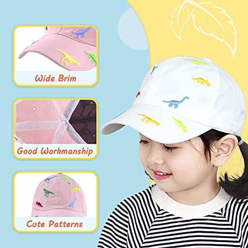 BAVST Boy Baseball Cap for Baby Toddler Girls Summer Cap Sun Protection Dinosaur Kids Trucker Hats for 1-3Years Old - color: Pink