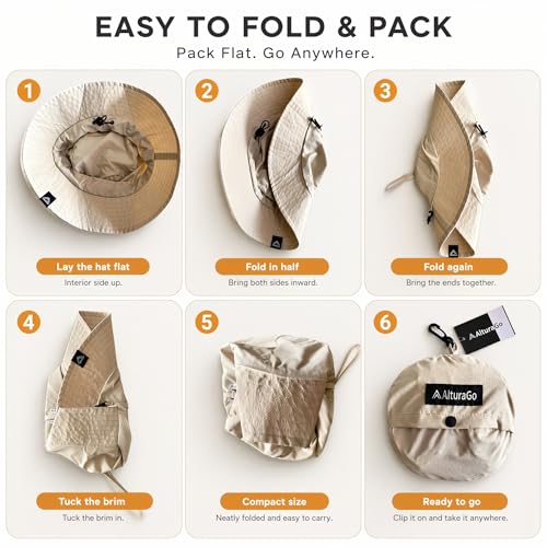 Waterproof Bucket Hat UPF50 Quick Dry Sun Hat for Men Women Lightweight Hiking Fishing Cap Foldable Packable Outdoor - color: Beige