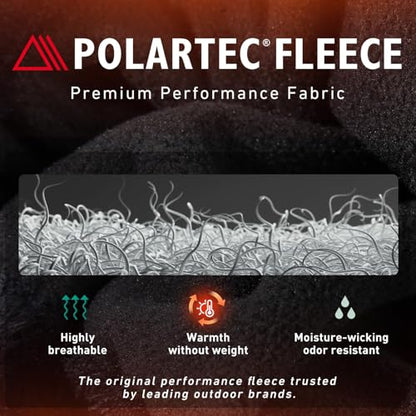 TOP-EX Waterproof Ear Flap Beanie, Big Head Fit, Polartec Fleece, Merino - color: Grey, size: Medium-Large