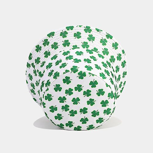 Unisex Print Double-Side-Wear Reversible Bucket Hat - color: Clover