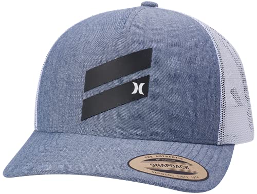 Hurley Mens Lightweight Poly Mesh Back Curved Bill Cap Trucker Hat - color: Blue