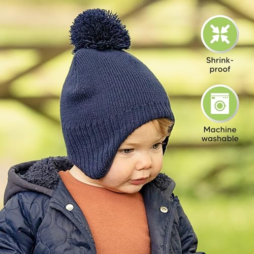 KeaBabies Baby Beanies, Winter Baby Hats for Boys, Girls (Navy, 6-36M) - color: Navy