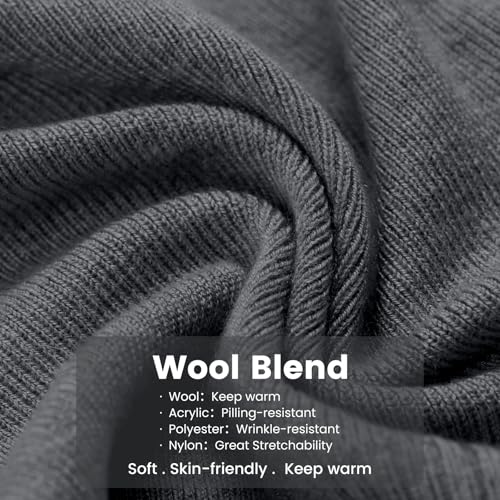 Wool Blend Thin Beanie for All Season, 2 Pack Lightweight Slouchy Knit Beanie Hats Sleep Cap - color: Black/Graphite