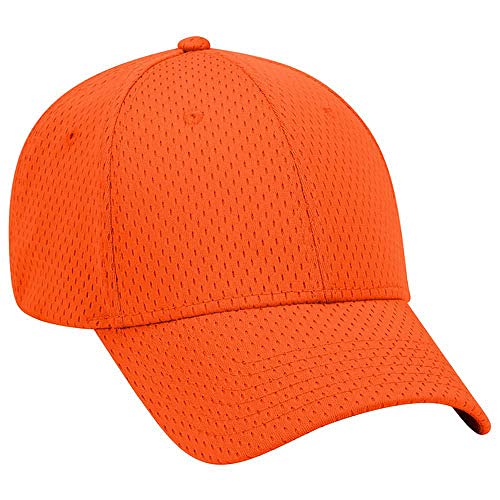 Ashen Fane 6 Panel Polyester Pro Mesh Low Profile Baseball Cap - color: Orange