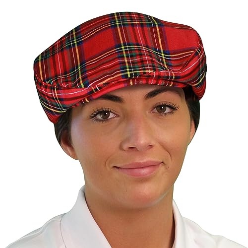 Plaid Flat Golf Cap: 'Par 5' - color: Royal Stewart