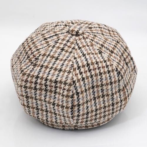 Newsboy Caps for Women Classic Beret Hats Autumn Winter Cap - color: B-beige