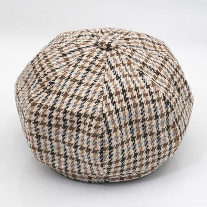 Newsboy Caps for Women Classic Beret Hats Autumn Winter Cap - color: B-beige