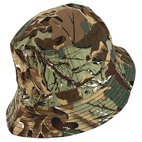 Armycrew Pigment Dyed Washed 100% Cotton Unisex Bucket Hat - color: Leaf Camo