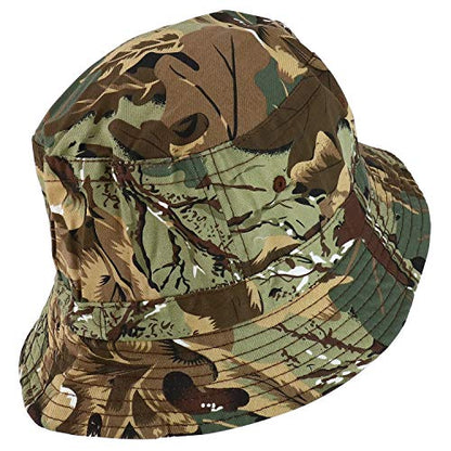 Armycrew Pigment Dyed Washed 100% Cotton Unisex Bucket Hat - color: Leaf Camo