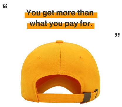 KBETHOS Classic Unisex Cotton Adjustable Low Crown Baseball Cap – Plain Dad Hat - color: Gold