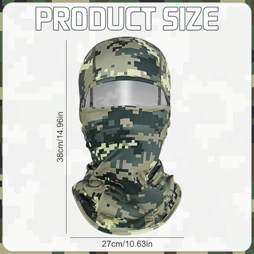 Camo Balaclava Ski Mask UV Face Cover for Motorcycle Hunting - color: Stylish Color-5pcs