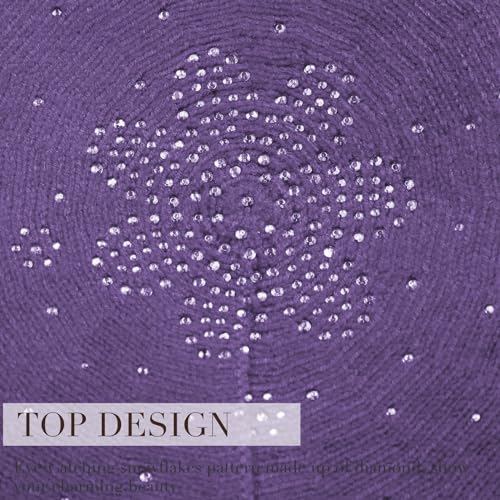 Sumolux Women Beret Hat French Beret Beanie Cap Classic Solid Color - color: Purple, size: One Size