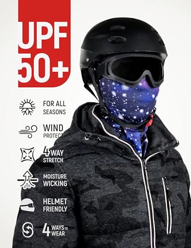 UPF 50+ Balaclava Ski Mask for Men Women - UV Face Mask Motorcycle Shiesty - color: Galaxy