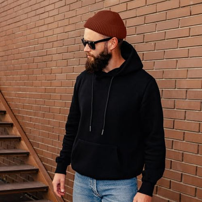 ROYBENS Swag Wool Knit Cuff Short Fisherman Beanie for Men Women Winter Hat - color: 1pcs-caramel