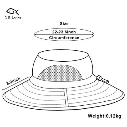 YR.Lover.Outdoor Boonie Men and Women's Hat Sun Protection Waterproof Cap for Safari Fishing Hunting Bucket Hat - color: Dark Gray