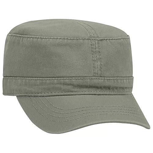 Ashen Fane Superior Garment Washed Cotton Twill Adjustable Army Cap - color: Olive Green