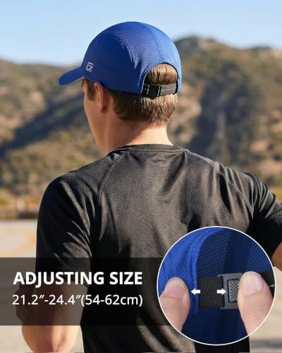 GADIEMKENSD Men’s Running Hat Performance Mesh Cap, Excellent Breathable - color: Royal Blue