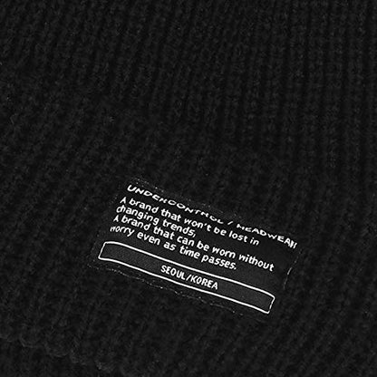 UNDERCONTROL Winter Trawler Fisherman Beanie Men Women Unisex Stylish Plain Docker Skull Hat Roll up Watch Cap Color Pack - color: Black
