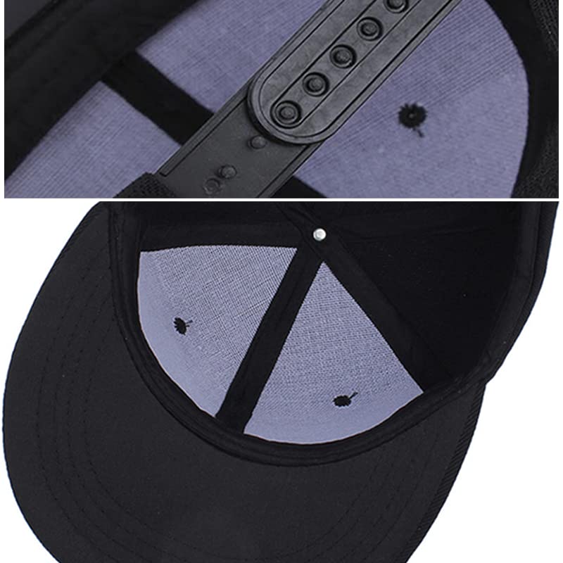 Snapback Hats for Men Flat Bill Black Adjustable Baseball Cap Trucker Hat for Dad American Flag Pirate Skull Caps Cool - color: Skeleton Hand Flower