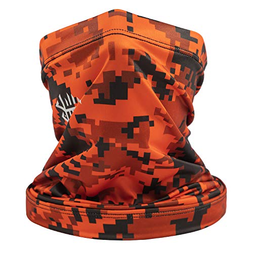 BASSDASH UPF 50+ UV Sun Protection Neck Gaiter Fishing Mask Hunting Kayaking Hiking Cycling Ski Sports - color: Fire Camo