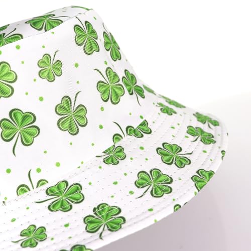 Bucket Hat Beach Sun Hat Fishing Hat for Women Men, Summer Outdoor Travel Packable Fisherman Hat - color: St. Patrick