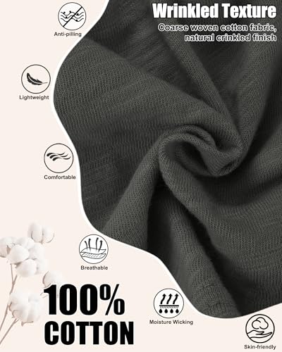 100% Cotton Summer Beanie for Men Women, Thin Soft Slouchy Beanies - color: 1pcs-dark Gray, size: Medium