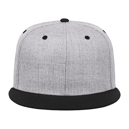 Lids Blank Dime Adjustable Snapback Hat - color: Heather Grey/Black