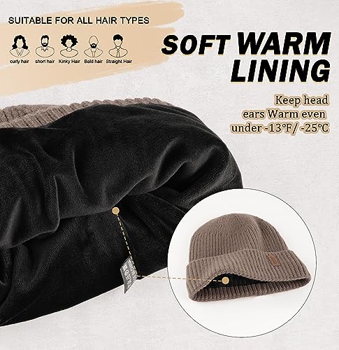 Wmcaps Winter Beanie for Men Women Fleece Lined Hat Warm Cuffed - color: Brown