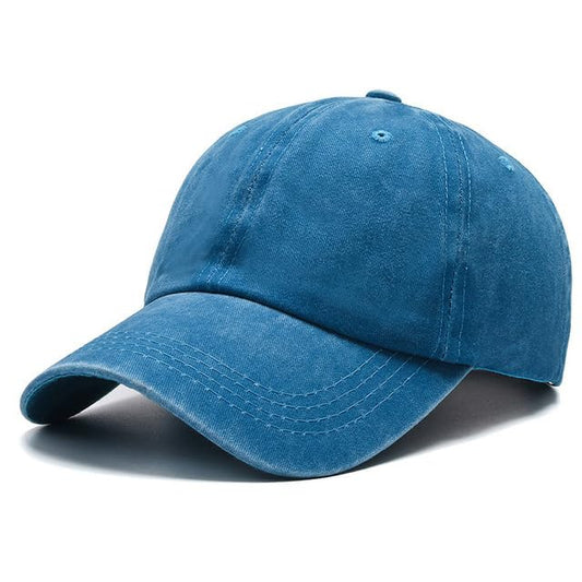 Baseball Cap Unisex Vintage Washed Distressed Cap,Retro Adjustable Dad Hats,Baseball Hat for Men Women - color: 3pcs-black+g+bright Blue