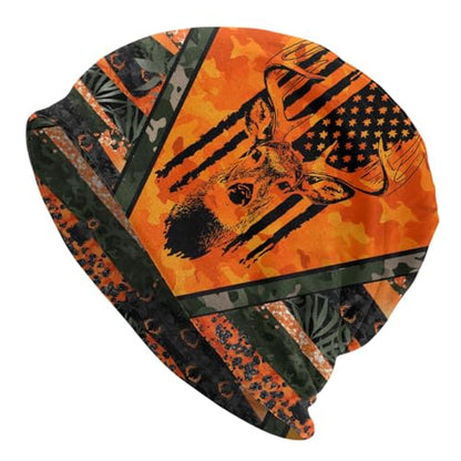 Slouchy Beanie Hat Skull Cap Chemo Headwear Baggy Hats for Men Women Running Cycling - color: Hunting