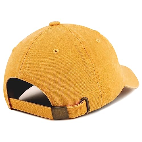 Trendy Apparel Shop Girl DAD Embroidered Unstructured Pigment Dyed Cotton Baseball Cap - color: Mango
