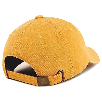 Trendy Apparel Shop Girl DAD Embroidered Unstructured Pigment Dyed Cotton Baseball Cap - color: Mango