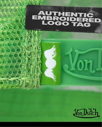 Von Dutch Unisex Trucker Hat - Retro Classic Solid Color Mesh Back Snapback Baseball Cap for Men & Women. - color: Bright Green