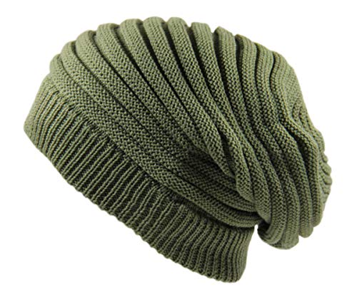 RW Rasta Long Slinky Beanie Hats - color: Sage