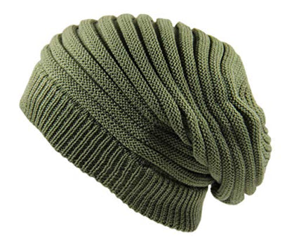 RW Rasta Long Slinky Beanie Hats - color: Sage
