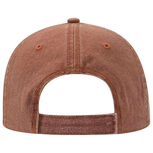 OTTO Garment Washed Pigment Dyed Cotton Twill 6 Panel Low Profile Dad Hat - color: Tx. Orange